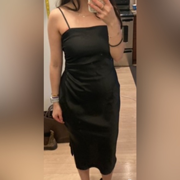 Zara SATIN LINGERIE STYLE DRESS - Picture 6 of 6